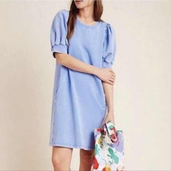 Anthropologie Dresses & Skirts - Anthropologie Saturday Sunday Casual Blue Midi Dress